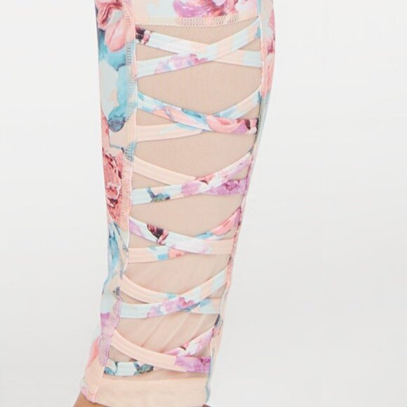 Ideology Peach Tropical Floral Leggings - Picture 4 of 11